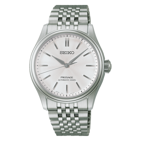 The Watch Boutique Seiko Presage Classic White Dial Men's Automatic Watch