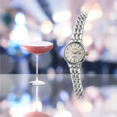 The Watch Boutique Seiko Presage Cocktail Time Clover Club Diamond Twist Watch - SRE009J1