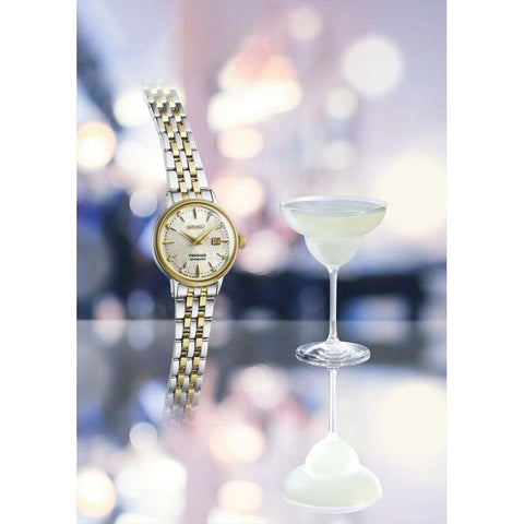The Watch Boutique Seiko Presage Cocktail Time White Lady Diamond Twist Watch - SRE010J1
