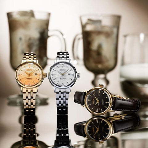 The Watch Boutique Seiko Presage ‘Eggnog’ Diamond‑Set Cocktail Time
