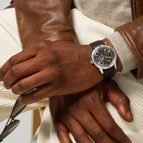 The Watch Boutique Seiko Presage Style 60s Biker Elegance Automatic Leather Watch