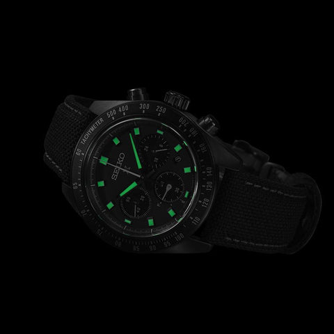 The Watch Boutique Seiko Prospex Black Series Night Vision Solar Speedtimer Chronograph - SSC923P1