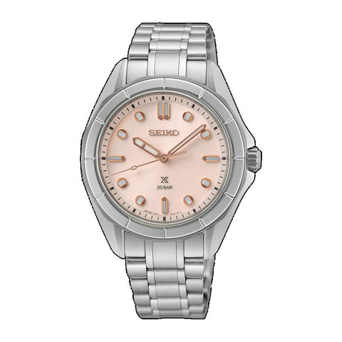 The Watch Boutique Seiko Prospex Ladies Marine Sports in Shell Pink Watch