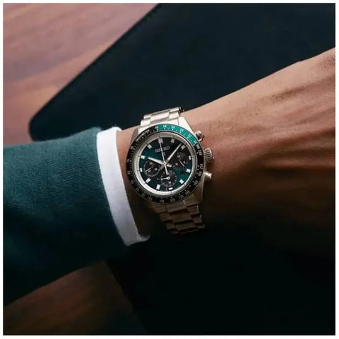The Watch Boutique Seiko Prospex Speedtimer Green Dial Quartz Men's Watch