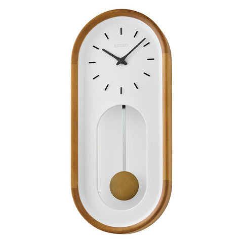 The Watch Boutique Seiko Wooden Pendulum Wall Clock - QXC247BN