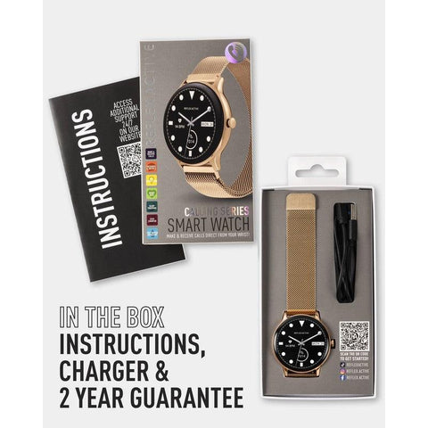 The Watch Boutique Series 22 Reflex Active Rose Gold Mesh Smart Calling Watch