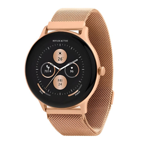 The Watch Boutique Series 22 Reflex Active Rose Gold Mesh Smart Calling Watch