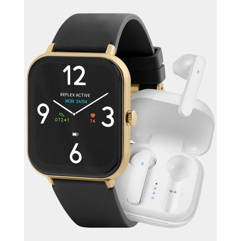 The Watch Boutique Series 23 Reflex Active Black Smart Watch & True Wireless Sound Earbud Set