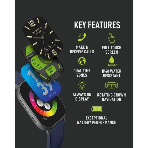 The Watch Boutique Series 29 Reflex Active Amoled Blue Smart Calling Watch