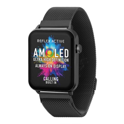 The Watch Boutique Series 30 Reflex Active Amoled Black Mesh Smart Calling Watch