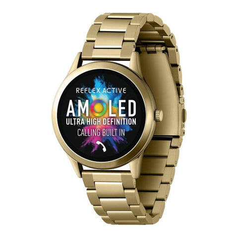 The Watch Boutique Series 31 Reflex Active Amoled Gold Steel Bracelet Smart Watch