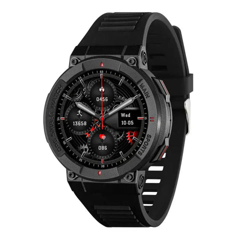 The Watch Boutique Series 43 Reflex Active Black Silicone GPS Sports Smart Calling Watch