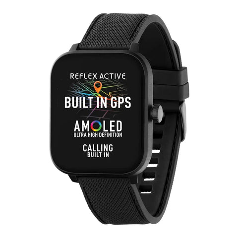 The Watch Boutique Series 44 Reflex Active Amoled Black GPS Sports Smart Calling Watch