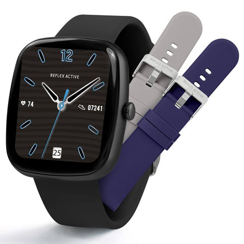 The Watch Boutique Series 50 Reflex Active Black Smart Calling Watch Interchangeable Set