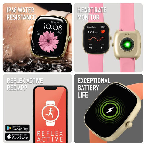 The Watch Boutique Series 50 Reflex Active Pink Smart Calling Watch Interchangeable Set