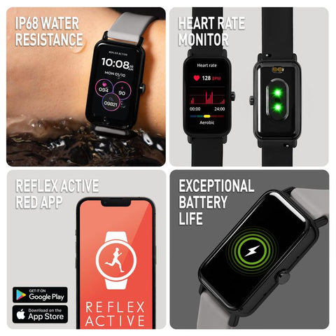 The Watch Boutique Series 53 Reflex Active Black Smart Calling Watch Interchangeable Set