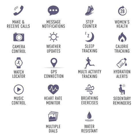 The Watch Boutique Series 53 Reflex Active Nude Smart Calling Watch Interchangeable Set