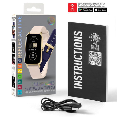 The Watch Boutique Series 53 Reflex Active Nude Smart Calling Watch Interchangeable Set