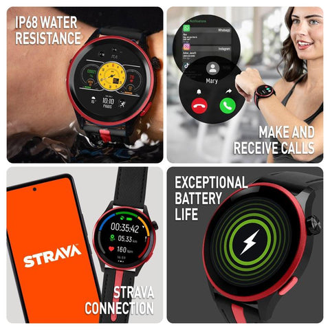 The Watch Boutique Series 54 Reflex Active Amoled GPS Black Smart Calling Watch