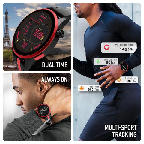 The Watch Boutique Series 54 Reflex Active Amoled GPS Black Smart Calling Watch