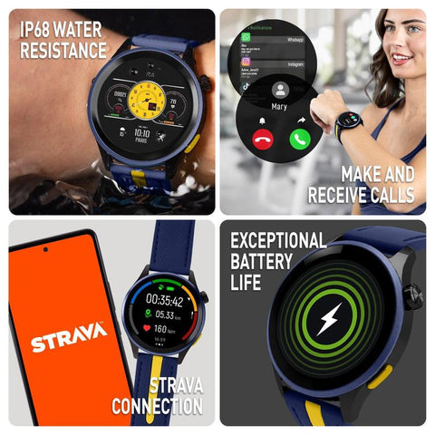 The Watch Boutique Series 54 Reflex Active Amoled GPS Blue Smart Calling Watch