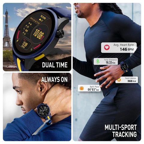 The Watch Boutique Series 54 Reflex Active Amoled GPS Blue Smart Calling Watch