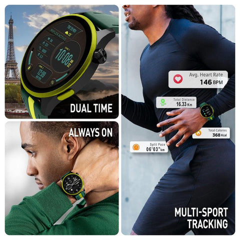 The Watch Boutique Series 54 Reflex Active Amoled GPS Green Smart Calling Watch