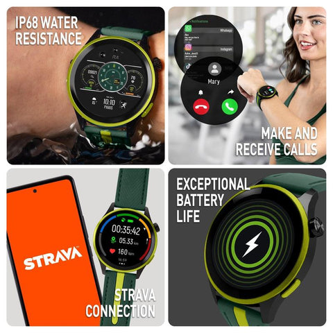 The Watch Boutique Series 54 Reflex Active Amoled GPS Green Smart Calling Watch