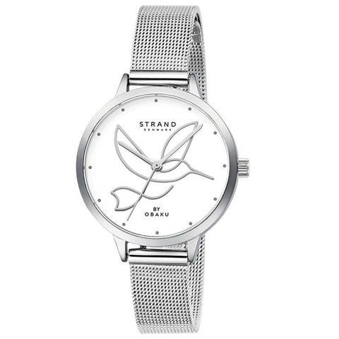 The Watch Boutique Strand By Obaku Hummi - Steel Hummi Steel Lds Silver Mesh Strap S720LXCWMC