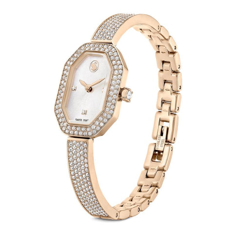 Swarovski Dextera Bangle Silver Tone Stainless Steel Swiss Made Watch