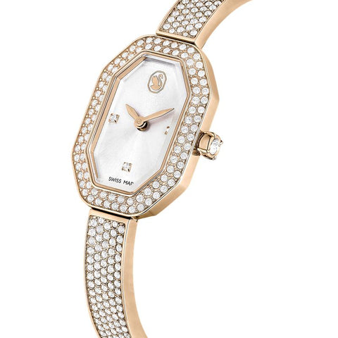 Swarovski Dextera Bangle Silver Tone Stainless Steel Swiss Made Watch