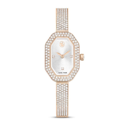 Swarovski Dextera Bangle Silver Tone Stainless Steel Swiss Made Watch