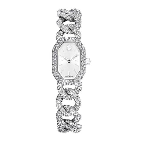 Swarovski Dextera Chain Silver Tone Stainless Steel Swiss Made Watch