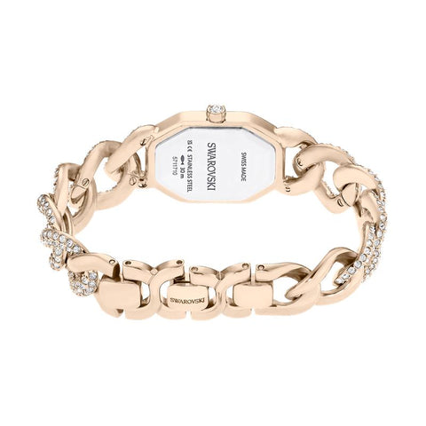Swarovski Dextera Chain White Champagne Gold-Tone Finish Swiss Made Watch