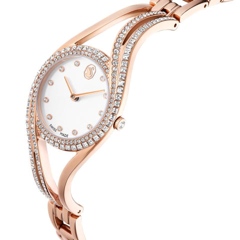 Swarovski Hyperbola Bangle Swiss Made Silver Tone Stainless Steel Watch