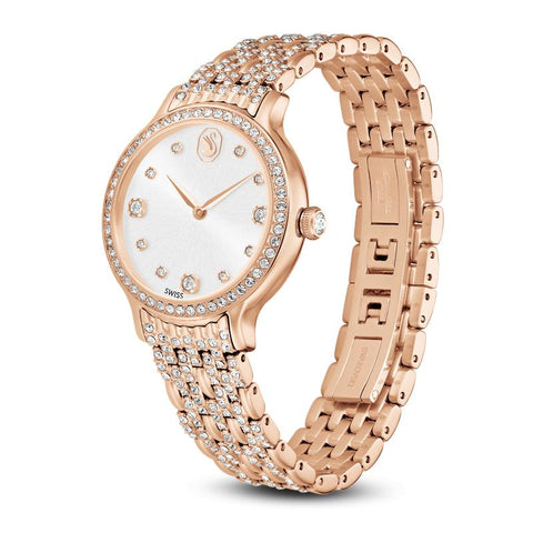 The Watch Boutique Swarovski Imber Rose Gold Tone Swiss Made Crystal Watch