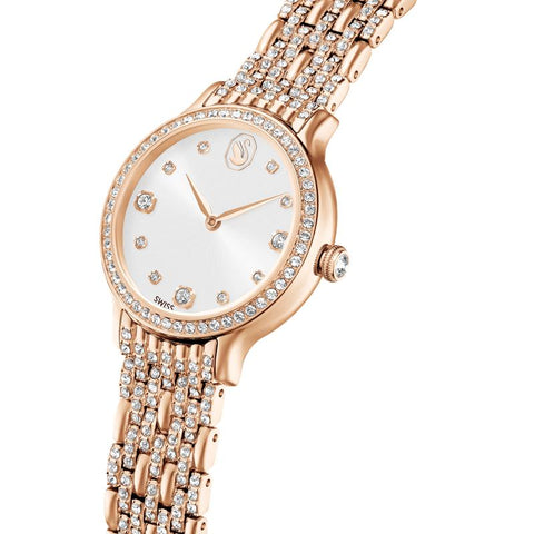 The Watch Boutique Swarovski Imber Rose Gold Tone Swiss Made Crystal Watch