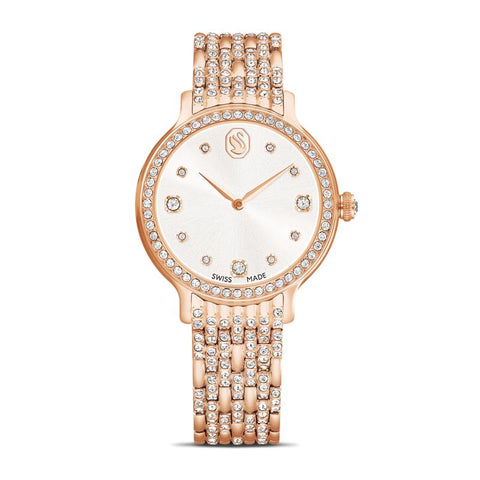The Watch Boutique Swarovski Imber Rose Gold Tone Swiss Made Crystal Watch
