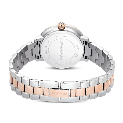 Swarovski Matrix 3-Link Swiss Made Rose Gold Tone Watch
