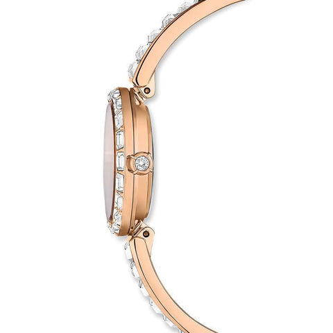 Swarovski Matrix Bangle Swiss Made White Rose Gold Watch