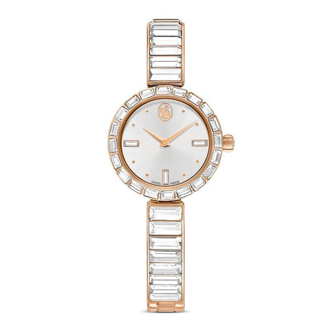 Swarovski Matrix Bangle Swiss Made White Rose Gold Watch