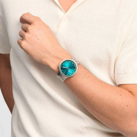 The Watch Boutique Swatch BIG BOLD IRONY AQUA SHIMMER Watch SB07S100G