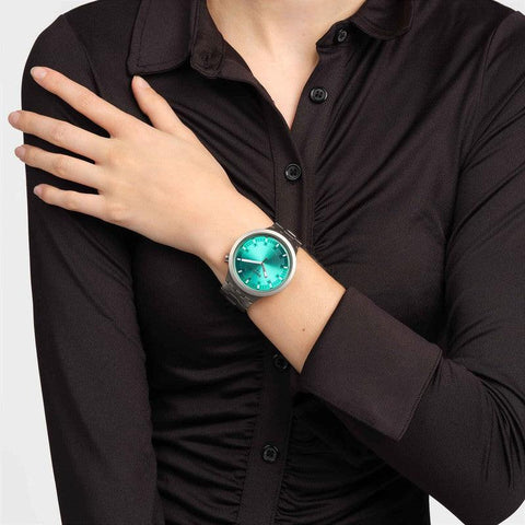 The Watch Boutique Swatch BIG BOLD IRONY AQUA SHIMMER Watch SB07S100G