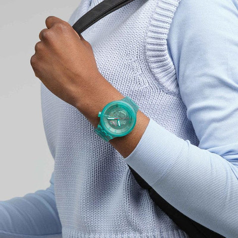 The Watch Boutique Swatch BIG BOLD TURQUOISE JOY Watch SB05L101