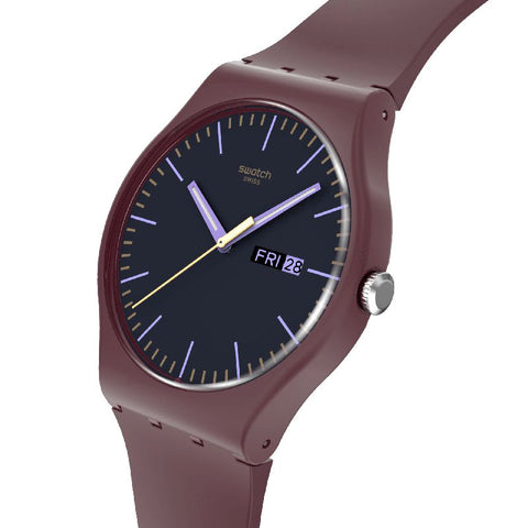 The Watch Boutique Swatch BURGUNDY BERRY Watch SO29R707