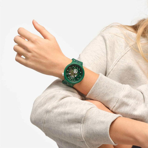 The Watch Boutique Swatch CAMOFLOWER GREEN Watch SB05G104