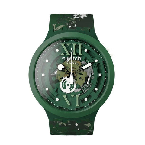 The Watch Boutique Swatch CAMOFLOWER GREEN Watch SB05G104