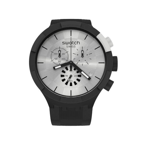 The Watch Boutique Swatch CHEQUERED SILVER Watch SB02B404 Default Title