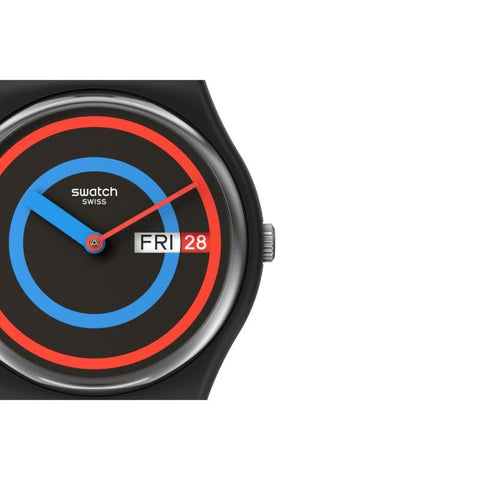 The Watch Boutique Swatch CIRCLING BLACK Watch SO28B706
