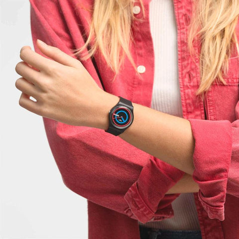 The Watch Boutique Swatch CIRCLING BLACK Watch SO28B706